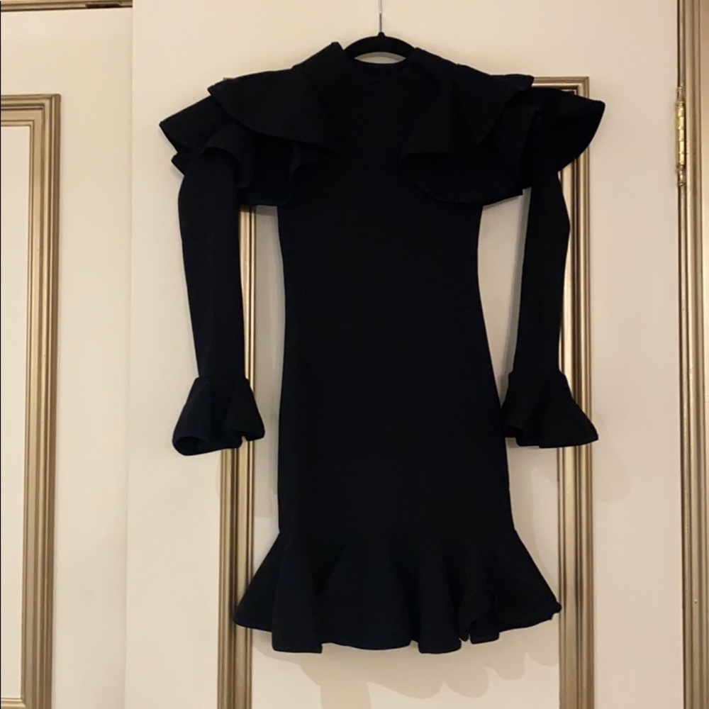 Black Long Sleeve Michael Lo Sordo Dress